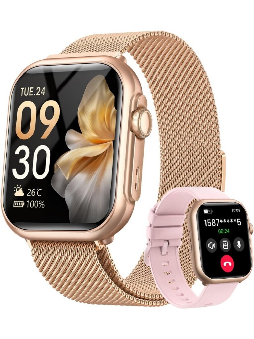 Stylish 1.85" Smartwatch for Women - Fitness Tracker, Bluetooth Calls, IP68